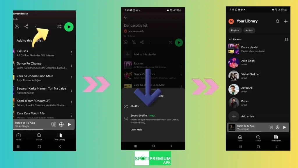 desactivar Spotify Smart Shuffle pasos