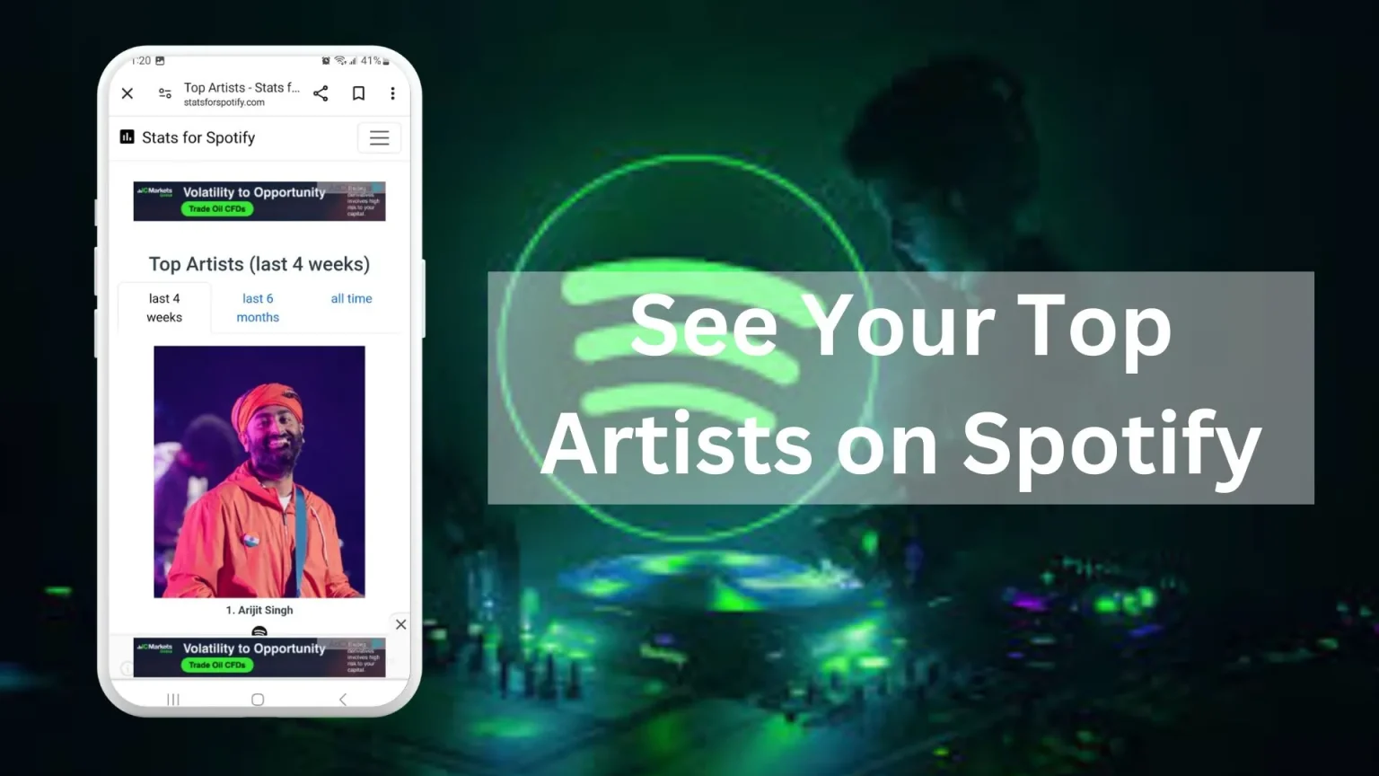 ver tus artistas favoritos en spotify