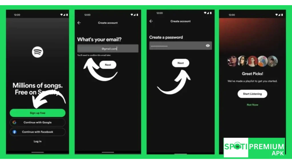 Cómo crear una cuenta en Spotify Premium APK